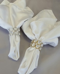 Crystal Gold or Silver Napkins Ring