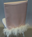 Blush Lamour Long Chair Cap with Plume