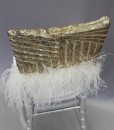 Gatsby Gold Chair Cap with Plume
