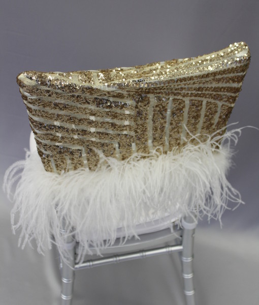 Gatsby Gold Chair Cap with Plume