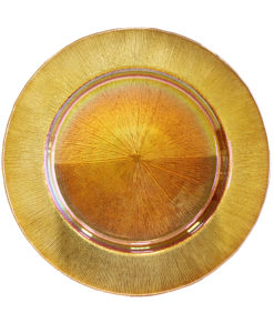 Gold Opal Glass Charger Plate