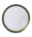 Glass Gold Hammered Rim Charger Plate