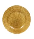 Glass Tripoli Gold Charger Plate
