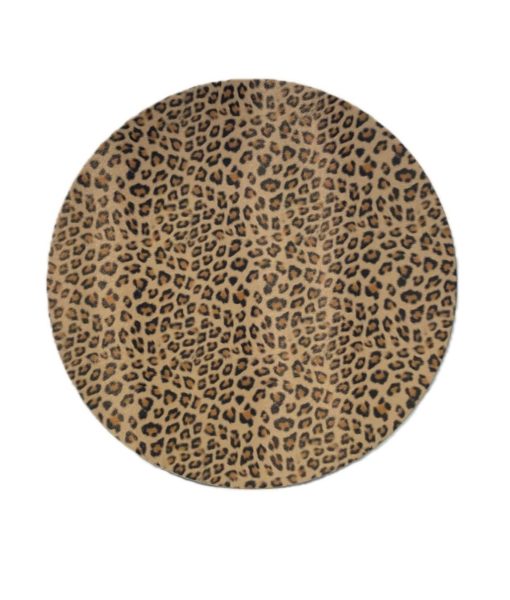 Cheetah Leather Charger Plate
