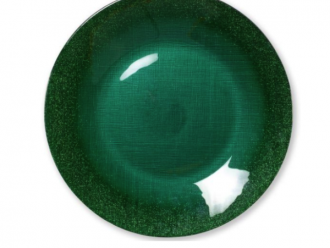 Glass Emerald Shimmer 13" Charger Plate