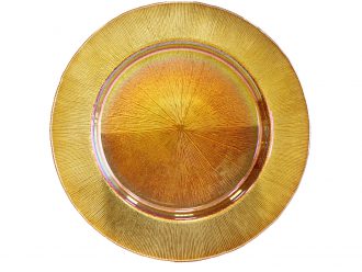 Glass Gold Opal 13" Charger Plat