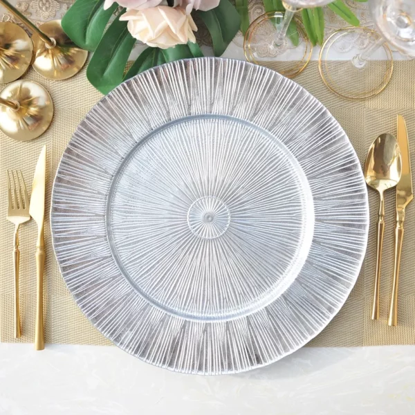 Glass Clear Urban 13" Charger Plate