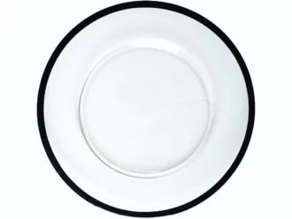 Glass Thin Rim Black 13" Charger Plate
