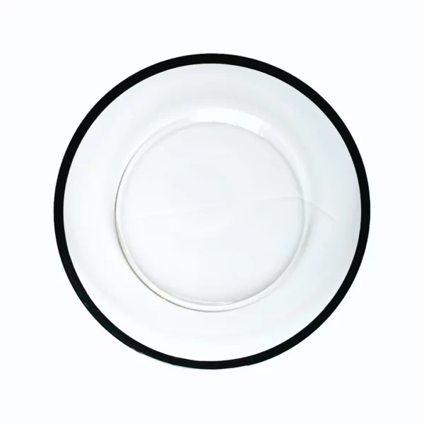 Glass Thin Rim Black 13" Charger Plate