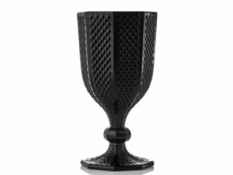Glass Roxy Black Goblet