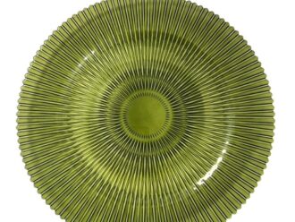 Glass Lunar Olive 13" Charger Plate