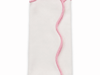 Scallop White Pink Napkin